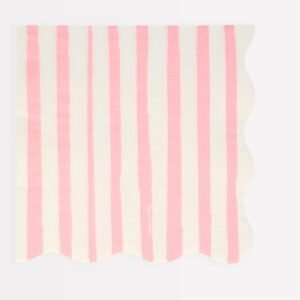 Stripe Pink Lg Napkin