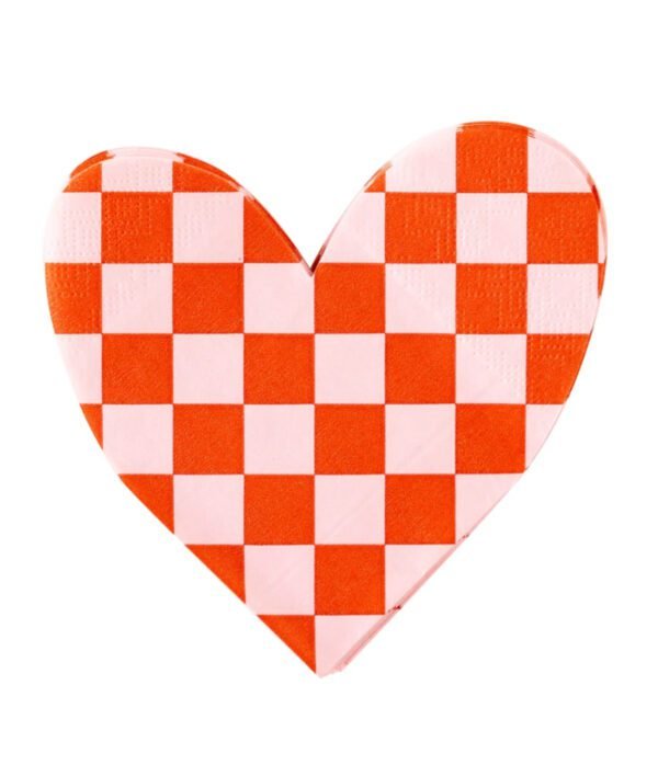 Checkered Heart Napkins