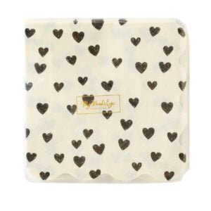 Black Heart Napkin