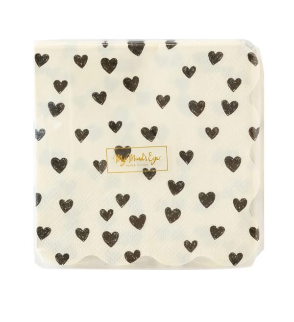 Black Heart Napkin