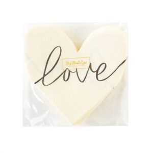 Black Heart Love Napkin