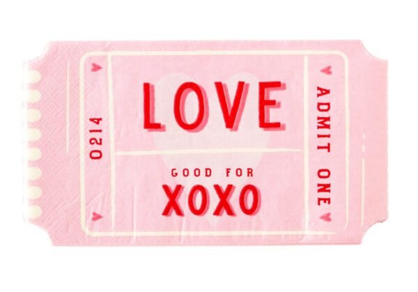 Love Ticket Napkin
