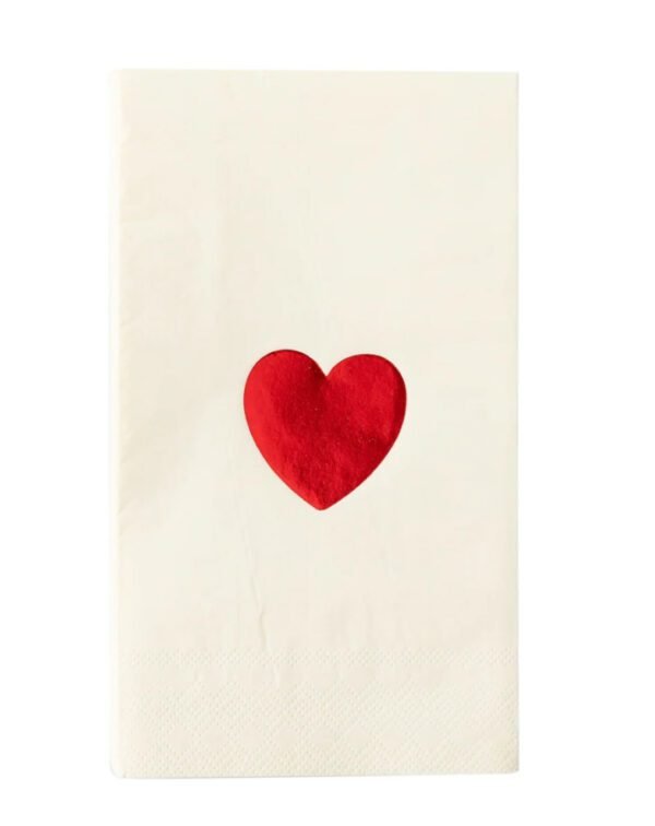 Red Foil Heart Napkin