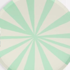 Stripe Mint Lg Plates