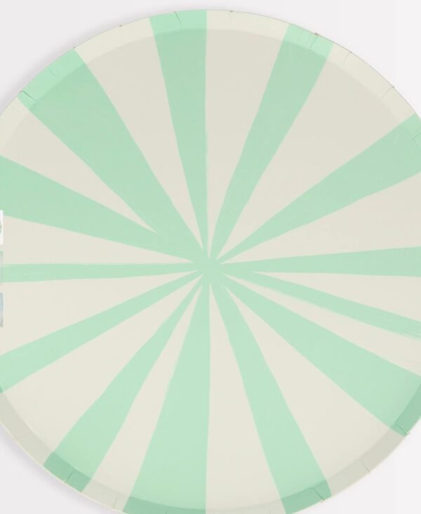Stripe Mint Lg Plates