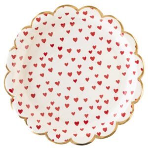 Tiny Red Hearts Plates