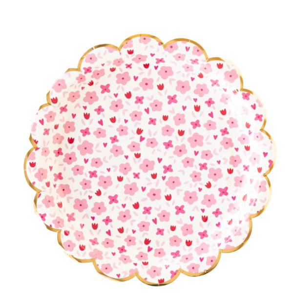 Floral Pink Plates