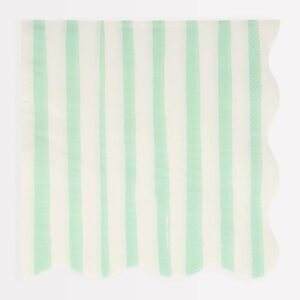 Stripe Mint Lg Napkin