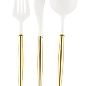 Cutlery White/Gold Spoons/Forks