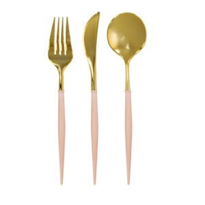 Cutlery Gold/Pink Spoons/Forks