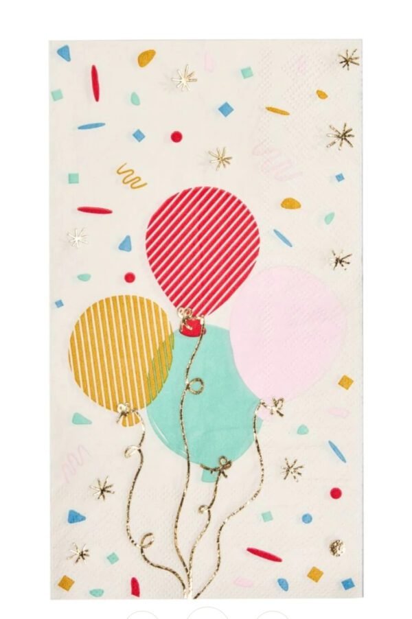 Celebrate Confetti Balloon Lg Napkins