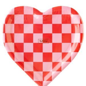Checkered Heart Plate