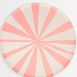 Stripe Pink Lg Plates