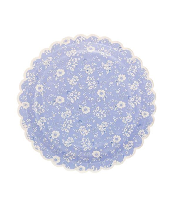 Floral Blue Plate