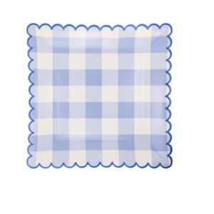Blue Gingham Plate
