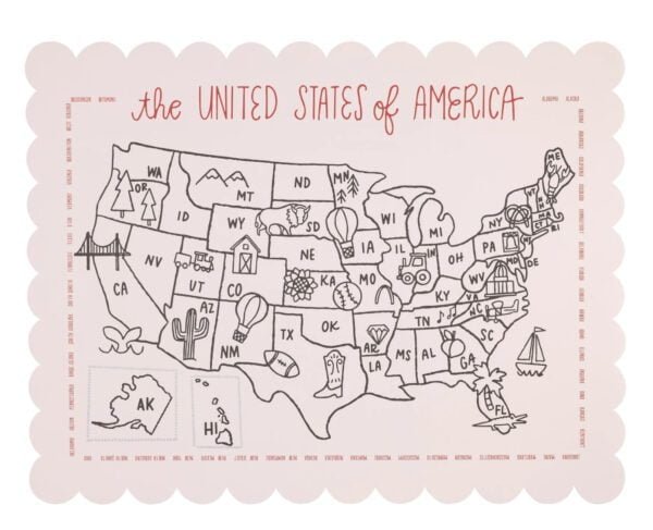 USA Coloring Placemats