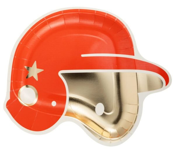 Baseball helmet plate