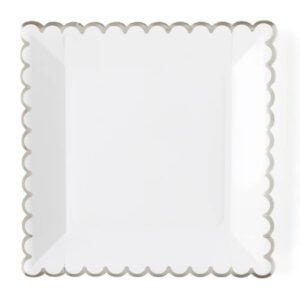 White scalloped plates