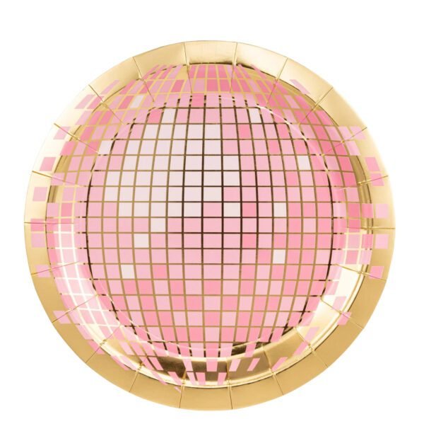 Disco Ball Pink Plates