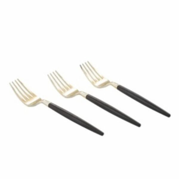 Cutlery Mini Fork Black-Gold