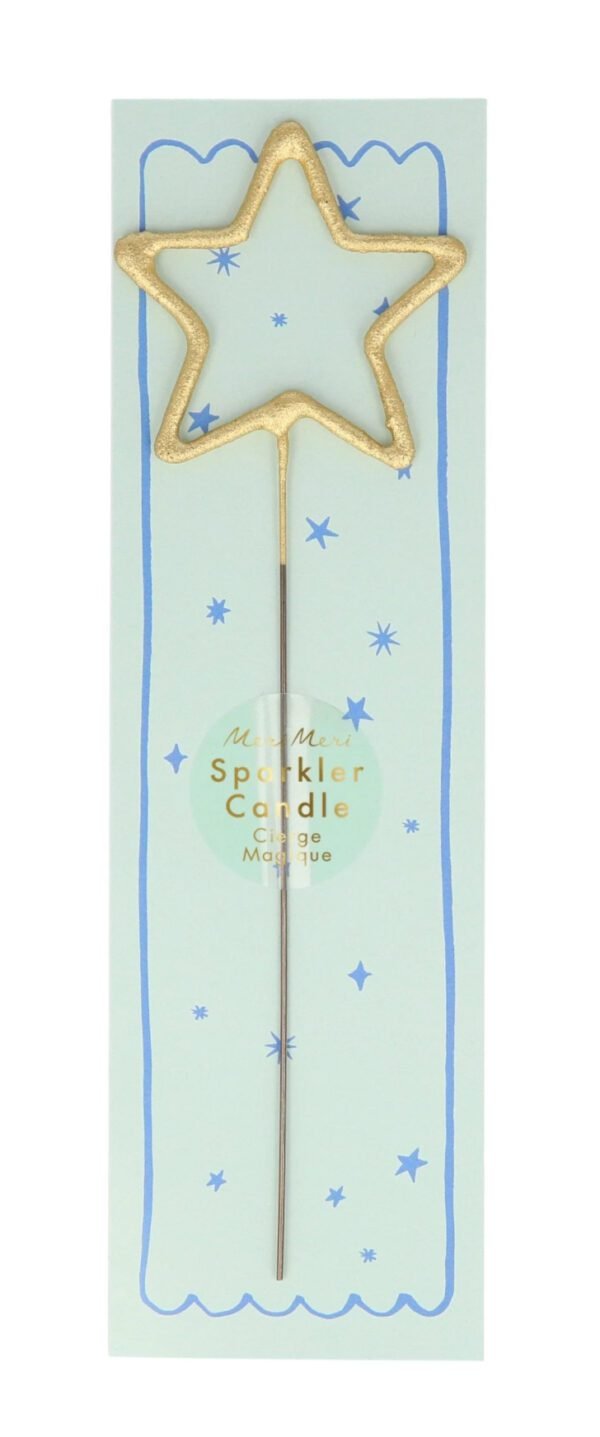 Candle Sparkler Star Gold