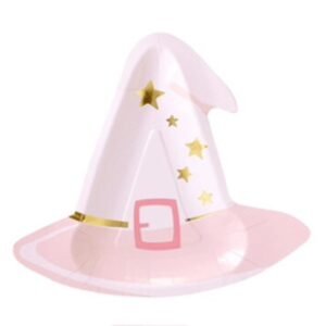 Witch Hat Shaped Pink Plate