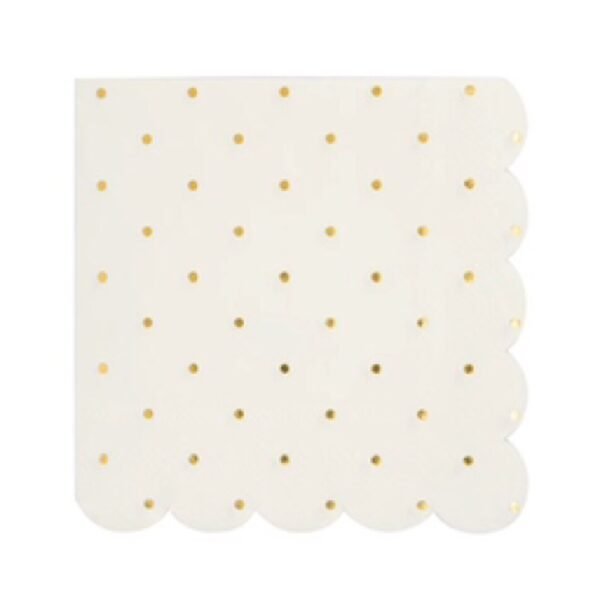 Gold Polka Dot Small Napkins