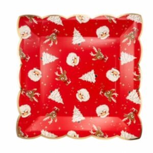 Retro Holiday Pattern Plates