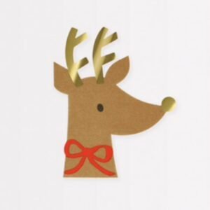 Reindeer With Red Bow Napkins