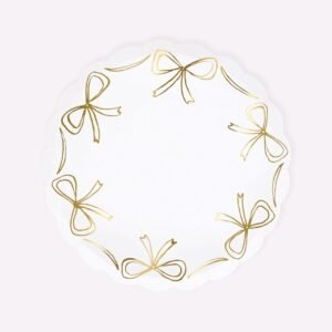 Gold Bow Dinner Plates