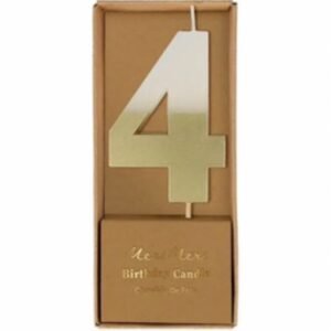 Gold Dipped Number Candle 4