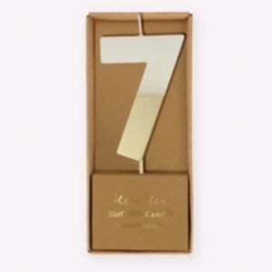 Gold Dipped Number Candle 7