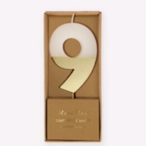 Gold Dipped Number 9